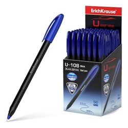 Ручка шариковая U-108  Black Edition Stick Ultra Glide Technology синяя 1.0мм 46777 Erich Krause