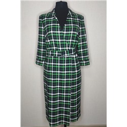 Платье Bazalini 4504 зеленый клетка