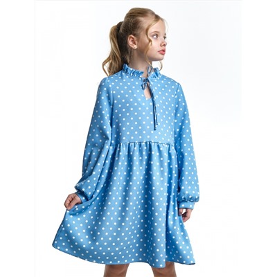 Платье (122-146см) UD 7411-2(3) голубой горох