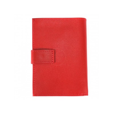 Обложка для авто+паспорт Premier-О-178 (5 внут карм,  двойная стенка)  натуральная кожа красный ладья (35)  202061