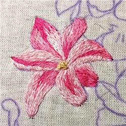 Набор для вышивания «Гладкий мир»  Розовый гиацинт 1 - набор