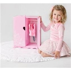 Diamond Princess Мебель для кукол. Шкаф (розовый, с дизайнерским цветочным принтом, 43*46*6см, дерево, в коробке) 72419, (ООО ПК "Лидер")