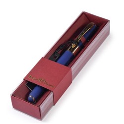 Ручка шариковая "MONACO" 0.5мм синяя в футляре (темно-синий  корпус, красная коробка) 20-0125/074 Bruno Visconti