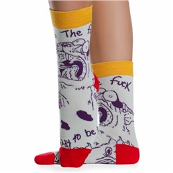 Носки хлопковые с ярким принтом " Super socks LTB-208 " мятные р:37-43