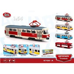Модель-игрушка 1:54 Трамвай (свет, звук, открываются двери, в ассорт., пластик, в коробке) X600-H36001, (Shantou City Daxiang Plastic Toy Products Co., Ltd)