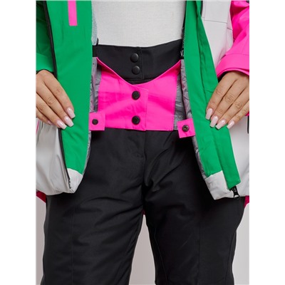 Горнолыжная куртка женская зимняя розового цвета 2322R