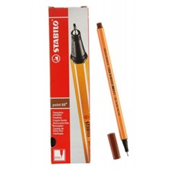 Ручка капиллярная 88/45 коричневая  0,4мм STABILO