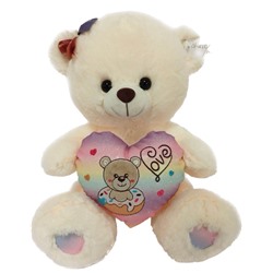 Мягкая игрушка Медведь с бантом и сердцем 32 см (арт. 4888)
