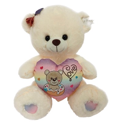 Мягкая игрушка Медведь с бантом и сердцем 32 см (арт. 4888)