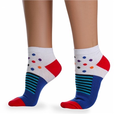 Носки хлопковые " Super socks LTB-100 " синие в горошек р:37-41