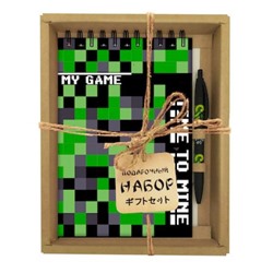 Набор подарочный "Кубики зеленые" блокнот А5 60л на спирали + ручка шариковая автоматическая 72559 Centrum