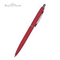 Ручка автоматическая шариковая 1.0мм "SAN REMO" синяя, красный металлический корпус 20-0249/17 Bruno Visconti