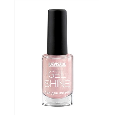 LuxVisage Лак для ногтей GEL SHINE тон 105 светлый розовый с золотым шиммером 9г