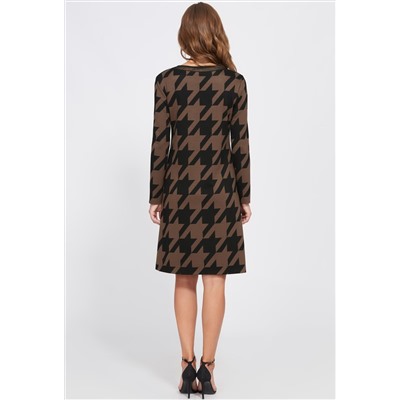 Платье Bazalini 4789 черно-коричневая лапка