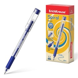 Ручка гелевая Spiral 0.5мм синяя 48177 Erich Krause