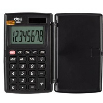 Калькулятор 8 разрядов E39219 110х67х15 мм карманный (492149) Deli