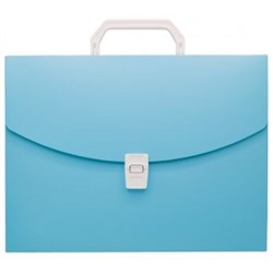 Портфель пластиковый А4 Pastel PASTPP01BLUE 0.7мм голубой (1604890) Бюрократ