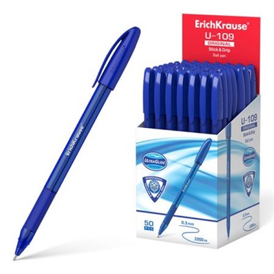 Ручка шариковая U-109 Original Stick Grip Ultra Glide Technology синяя 1.0мм 47608 Erich Krause