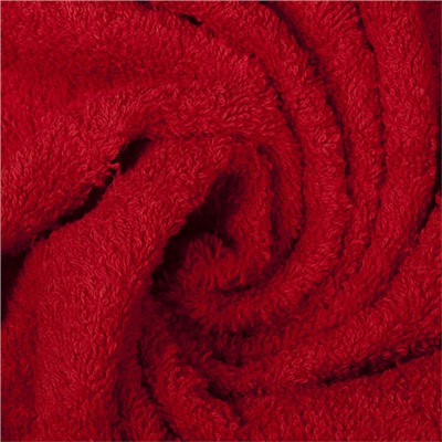 Полотенце махровое гладкокрашеное 40х67, 100 % хлопок, пл. 400 гр./кв.м.  Красный (O.High risk red)