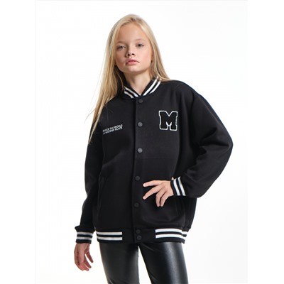 Бомбер (куртка) для девочки(128-146см) 33-25015-1(3) черный