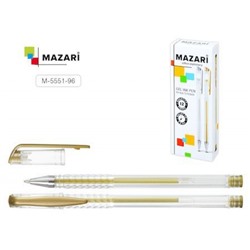 Ручка гелевая "RAIN" 0.8мм золотая M-5551-96 Mazari