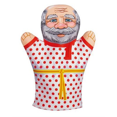 Кукольный Театр БиБаБо Дедушка (1 герой, кукла-перчатка, в пакете, от 3 лет) 03645, (ООО "Десятое королевство")