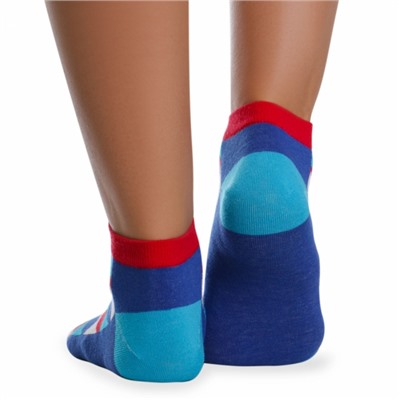 Носки хлопковые " Super socks LTB-100 " синие с волнами р:37-41
