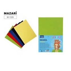 Набор цветной бумаги бархатной самоклеящейся 210х293 мм 5л 5цв M-1329 Mazari