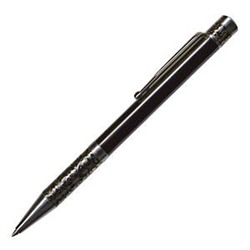 Ручка "Marinella" кож.зам футляр, черная с серебряным кружевом KR405B-01М Manzoni