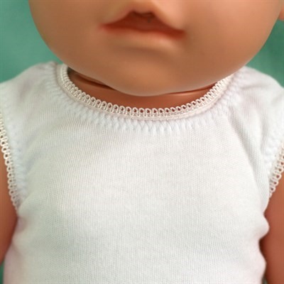Одежда для бебиборна (рост 43 см) Трусики и маечка белые, ОК-001, 1 комплект
