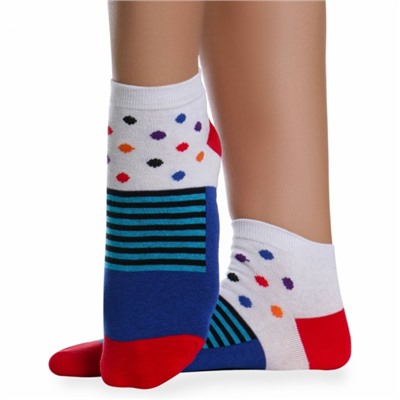 Носки хлопковые " Super socks LTB-100 " синие в горошек р:37-41