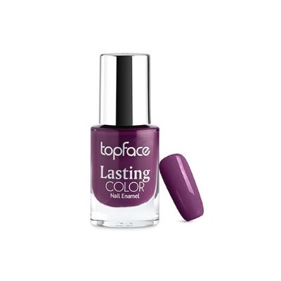 TopFace Лак для ногтей Lasting color тон 45, темно-фиолетовый - PT104 (9мл)