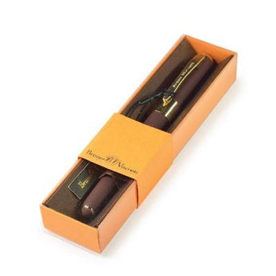Ручка шариковая 0.5 мм "MONACO" синяя в футляре (коричневый корпус, оранжевая  коробка) 20-0125/052 Bruno Visconti