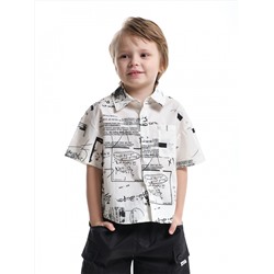 Рубашка для мальчика (104-122см) 33-58765-1(2) белый/черный