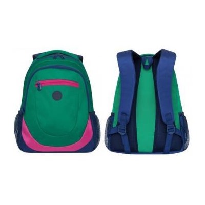 Рюкзак молодежный RD-953-1/2 зеленый - синий 31х42х18 см GRIZZLY {Китай}