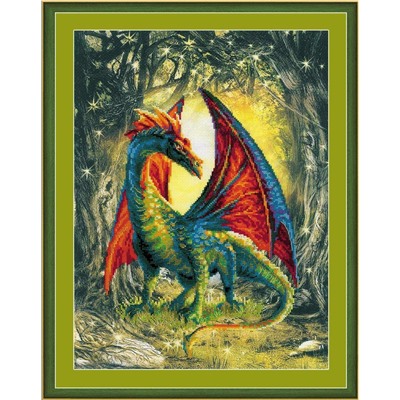 Частичная вышивка «Риолис»  РТ0057 "Лесной дракон"