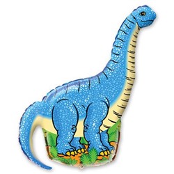 *Шар фольгированный фигурный "Динозавр голубой" 1206-0112