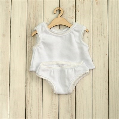 Одежда для бебиборна (рост 43 см) Трусики и маечка белые, ОК-001, 1 комплект