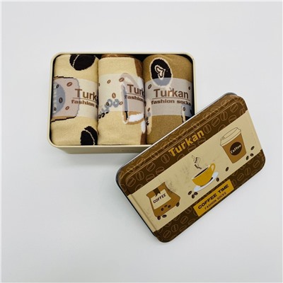 Носки в подарочной упаковке взрослые Turkan Coffee (3 шт. в уп) (арт. HJ7896)
