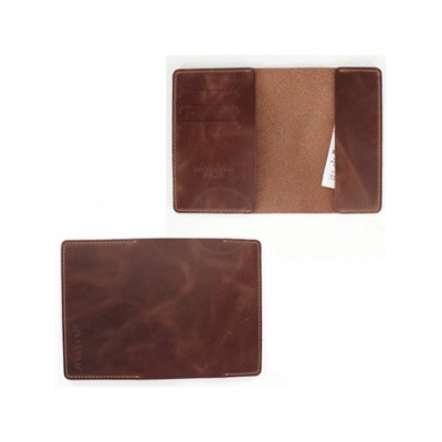 Обложка для паспорта Premier-О-985 натуральная кожа коричневый тем пулл-ап (152)  228931