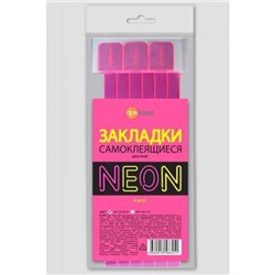Закладка для книг самоклеящиеся 6 шт Neon розовые 2921-922 ДПС