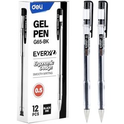 Ручка гелевая EveryU EG65-BK 0.5мм черная (1872831) Deli