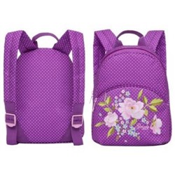 Рюкзак мини молодежный RL-859-2/3 "Горохи" фиолетовые 22х32х15 см GRIZZLY {Китай}