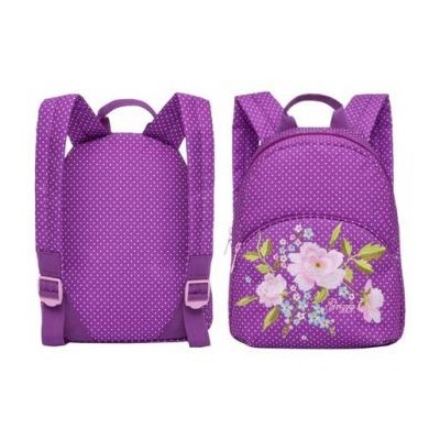 Рюкзак мини молодежный RL-859-2/3 "Горохи" фиолетовые 22х32х15 см GRIZZLY {Китай}