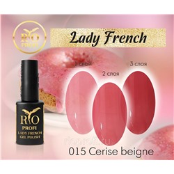 >Rio Profi Гель-лак серия Lady French №15 Cerise beigne, 7 мл