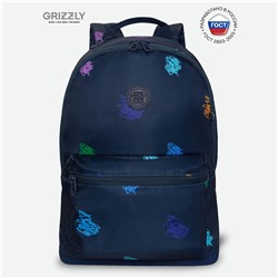 423-05 RXL-323-9 Рюкзак для девочки Grizzly темно-синий оптом