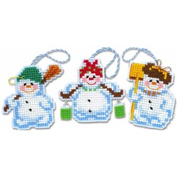 Набор для вышивания «Риолис» («Сотвори Сама»)  1681АС Новогодние игрушки "Снеговички"