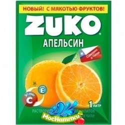 ZUKO Апельсин растворимый напиток 20г (заказ по 3шт)
