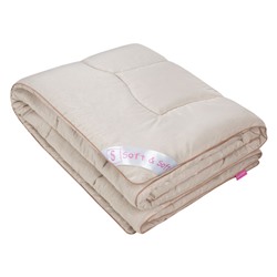 Одеяло ОВЕЧЬЯ ШЕРСТЬ 300 гр.  Soft&Soft  1,5 спальное, в микрофибре с тиснением