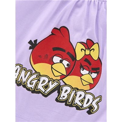 Футболка-топ "Angry birds" (98-122см) UD 0061-3(2) сиреневый